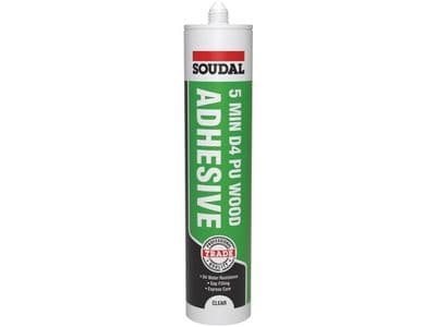 Soudal clear 5 minute D4 wood adhesive gel