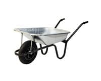 Walsall Wheelbarrow Easiload  85L - Black With Pneumatic Wheel