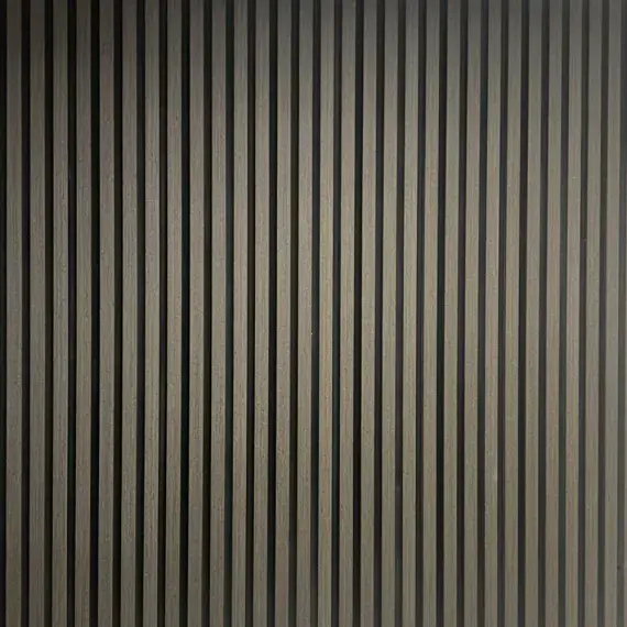 Ash Grey Real Wood Acoustic Slatted Wall Panels