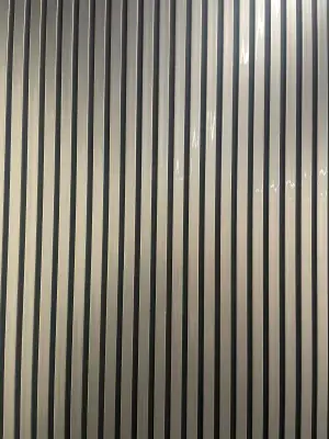 Chrome Black Wood Effect Slatted Wall Panels