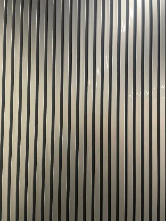Chrome Black Wood Effect Slatted Wall Panels