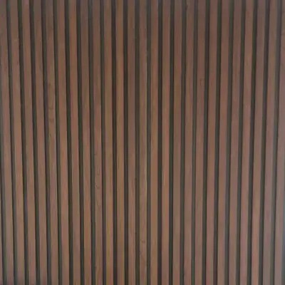 Dark Oak Real Wood Acoustic Slatted Wall Panels