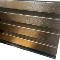 Gold Black Wood Effect Slatted Wall Panels