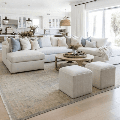 Kensington Boucle Teddy Bear U Shape Sofa