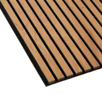 Light Oak Real Wood Acoustic Slatted Wall Panels