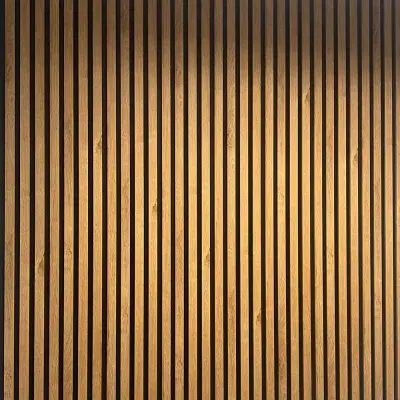 Light Oak Real Wood Acoustic Slatted Wall Panels