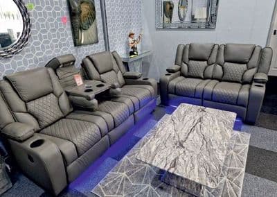 Orlando Electric Recliners 3+2 Seater Leather Sofa