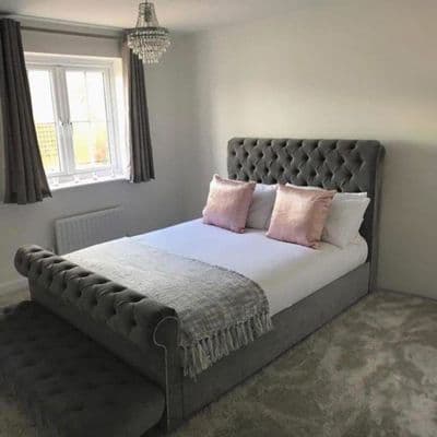 Paris Chesterfield Sleigh Bed