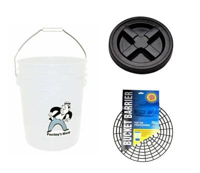 Poorboys World 5 Gallon Bucket & Gamma Seal Lid & Grit Guard