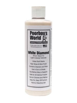 Poorboys World White Diamond Show Glaze 473ml + 2 Free Cloths & Pads