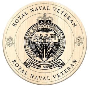 01 - wooden coaster NAAFI