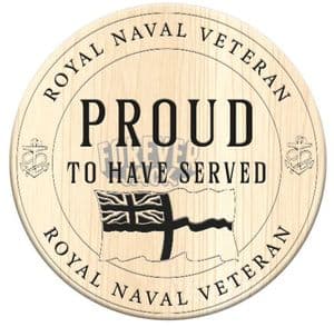 01 - wooden coaster PROUD TO SERVE