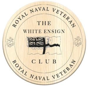 01 - wooden coaster WHITE ENSIGN CLUB