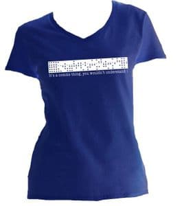 COMMUNICATORS TEE SHIRT - LADIES V NECK