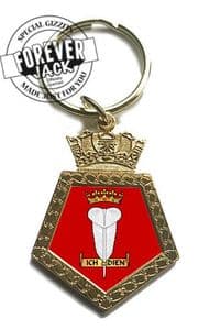 Crowned 5 sided Key Ring - any badge
