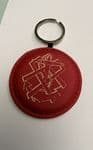Leather Key Ring -ROUND WRNS OR QARNNS