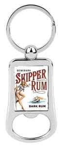 Metal key ring  bottle opener - Skippers Rum