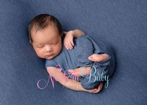 Fine Stretch Backdrops/Beanbag Overlay & Wrap & Hair Tie  ~ Denim blue
