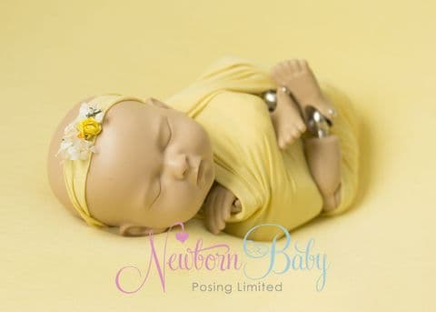 Fine Stretchy Wrap  ~ lemon yellow