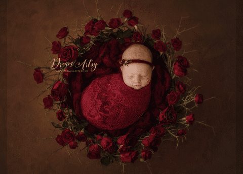 Plain Colour Lacey Wrap/Stuffer - RED