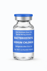 1 x 10ml Bacteriostatic Sodium Chloride.