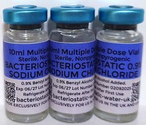 10 x 10ml Bacteriostatic Sodium Chloride 0.9%.