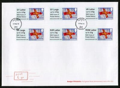 Guernsey Flag P&G, 500 Yrs Postal History, CDS