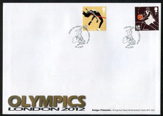 London 2012 Olympics Torch Relay - Chester & Stoke-on-Trent postmarks