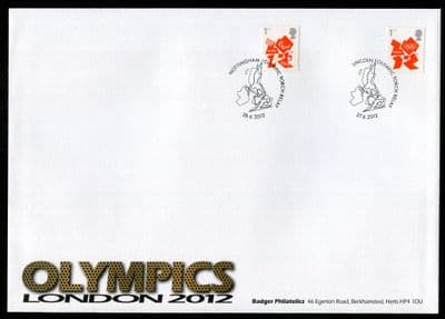 London 2012 Olympics Torch Relay - Lincoln & Nottingham postmarks