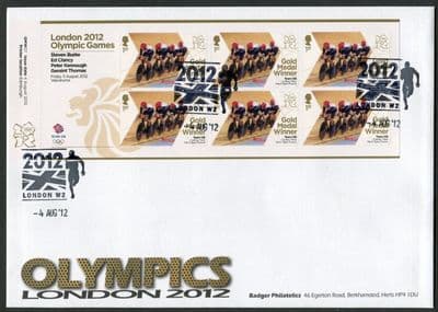 London Olympic Gold Medalists M/Sht Set, Athlete & Flag, Printer