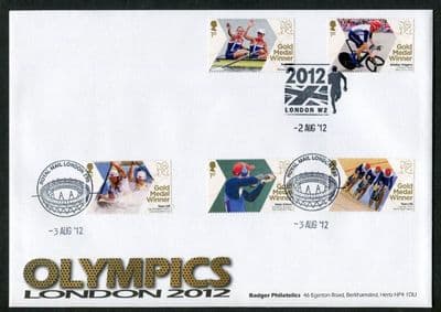 London Olympic Gold Medalists Set, Athlete & Stadium