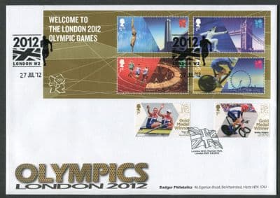 London Olympic Gold Medalists Set with Miniature Sheet