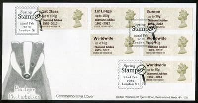 P&G Machin 'Diamond Jubilee 1952-2012' Overprint, STV, Spring Stampex 2012