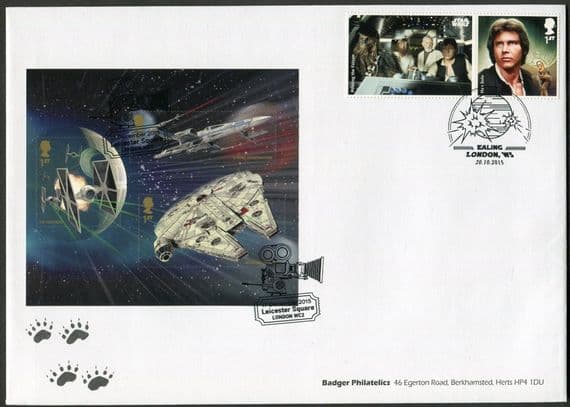 Star Wars 2015 SS PSB3 Double Dated Ealing & Leicester Square