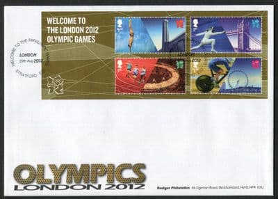 Welcome to the Olympic Games, M/Sht, Paralympic Handstamp, Stratford E20