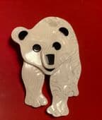 (SOLD) A Polar Bear Pin in Cream - Polar Bear Brooch By Lea Stein of Paris