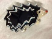 (SOLD) A Signed Lea Stein, Paris Black Hedgehog Brooch