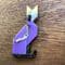 (Sold) Cubist Cat Brooch  - Art Deco Style Purple Cat Pin by Lea Stein Paris