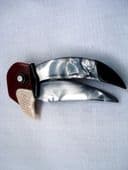 ( SOLD) Lea Stein - Rare Toucan Head Brooch by Lea Stein of Paris