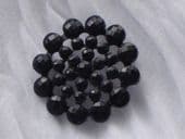 19 th Century French Jet (Vauxhall Glass)Button