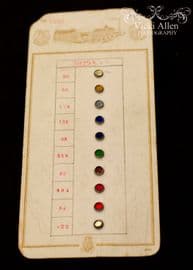 19 th Century Salesman's Sample Card - Glass Buttons or Jewelled Sew On Decorations