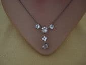 1910 -1920's Edwardian to Art Deco  Open Set Crystal Necklet (SOLD)