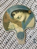 1920's -1930's Advertising Fan - Paper - Ice Cream Parlour