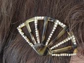 1920's/1930's Art Deco Faux Tortoiseshell Hairslide set with Diamante(Sorry this item has been sold)