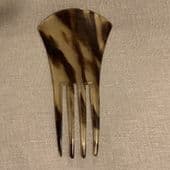 1920's Celluloid Art Deco Hair Comb = Mock Tortoiseshell or Imitation Horn