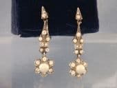 1920s - 1930s Ciro Pearl and Diamante Screw-on Earrings Marked SCP (SOLD)