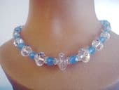 1930's Art Deco Beads - Faceted Crystal and Frosted Glass