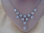 1930's Art Deco Necklace - Open Set Crystals
