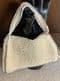 1930's Cream Beaded Evening Bag - large size