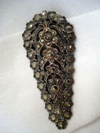 1930's Floral Silver and Marcasite Dress Clip (SOLD)